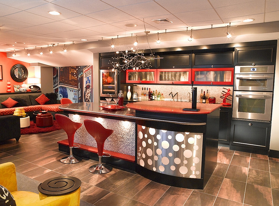 27 Basement Bars That Bring Home The Good Times   Chic Basement Bar Takes You Back To The 70s 