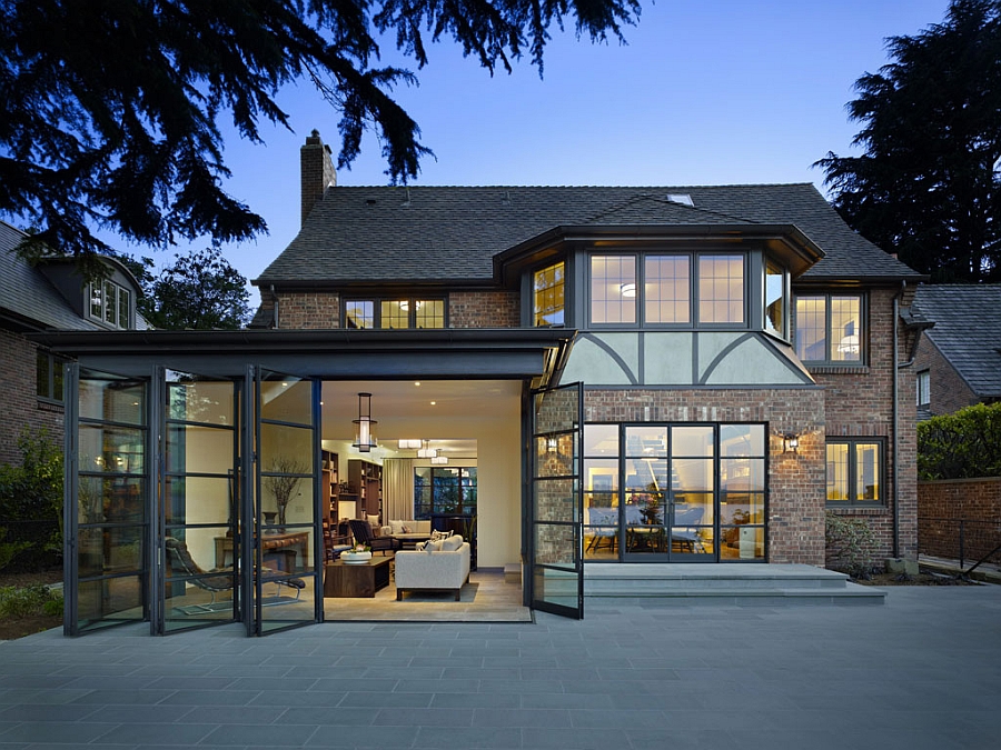 Classic tudor house in Seattle with a modern renovation for book lovers