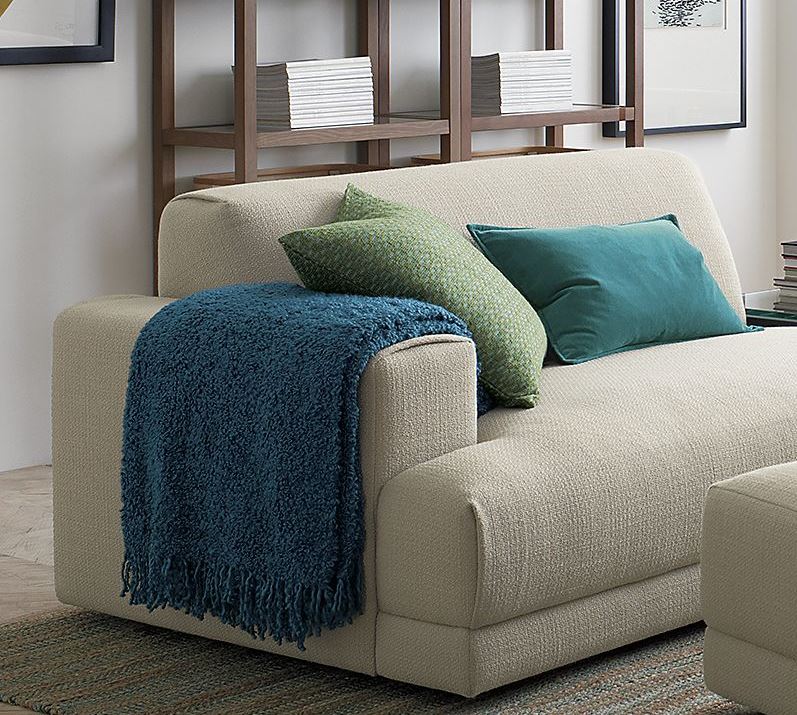 Comfy teal throw from Crate & Barrel