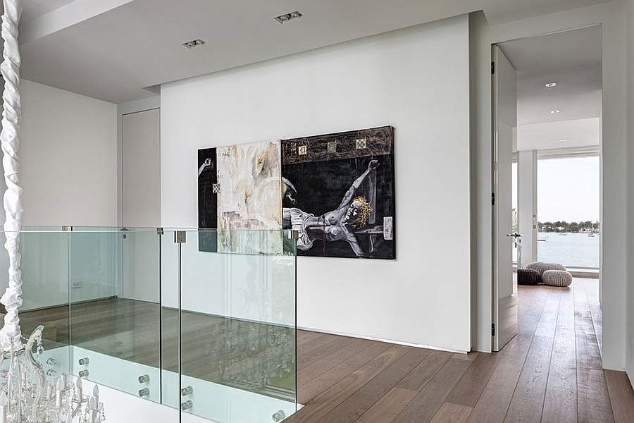 Contemporary interior with carefully curated artwork