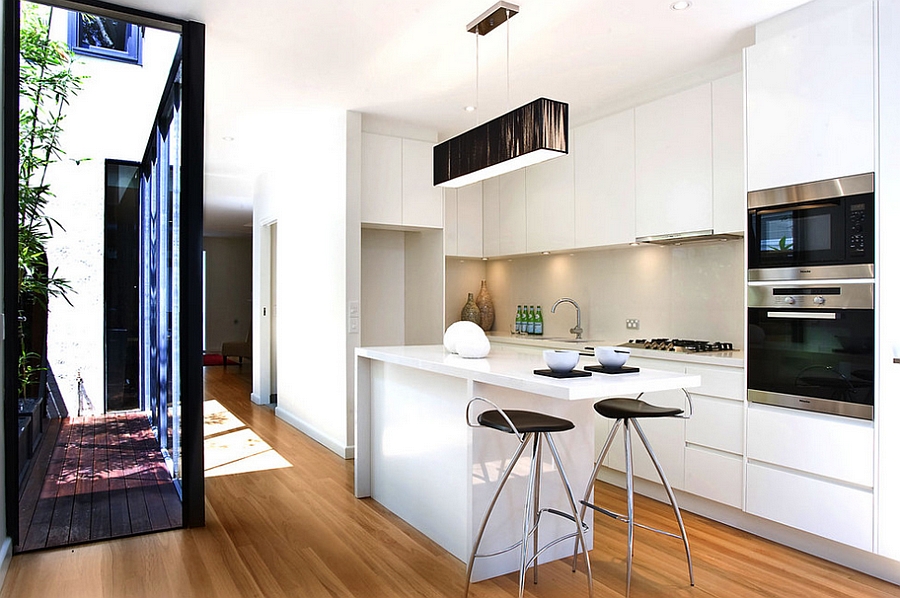 Contemporary kitchen makes most of the small space