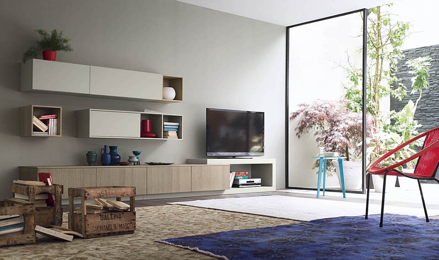 Creative wall units offer space-conscious design solution for the living room