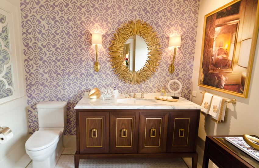 Crisp and clean designer bathroom