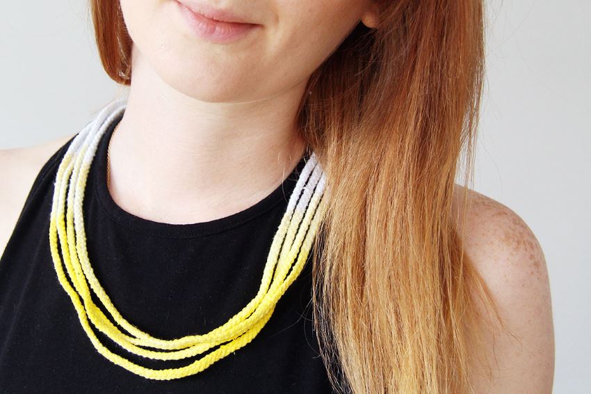 DIY ombre necklace from Brit + Co.