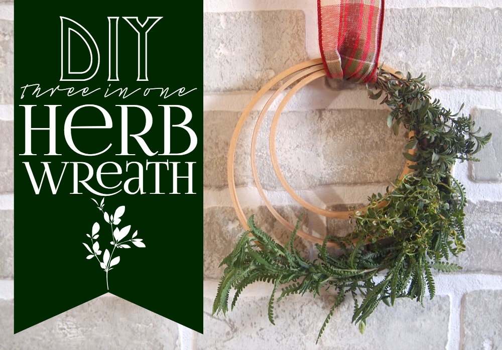 DIY three in one herb wreath