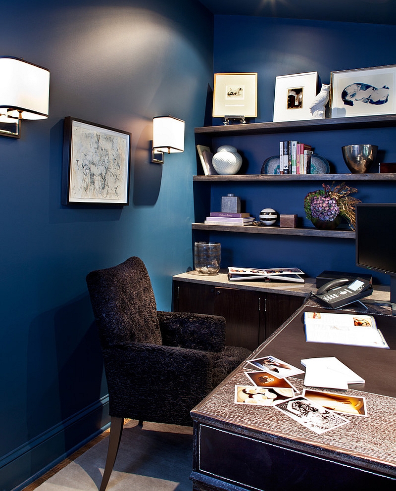 Fabulous home office in blue