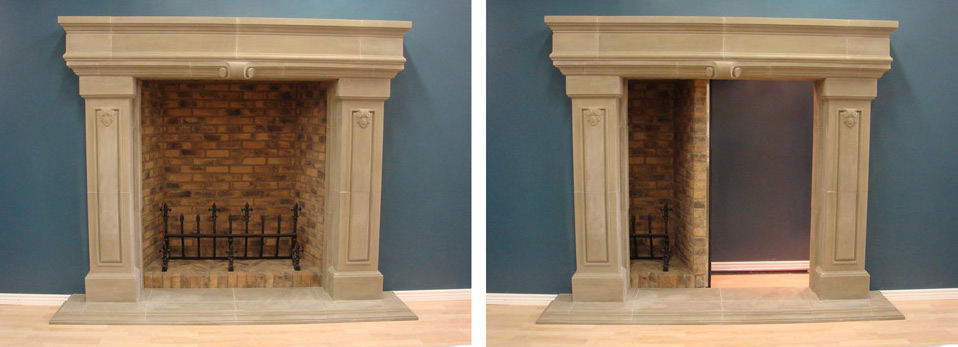 Fireplace with Concealed Pa