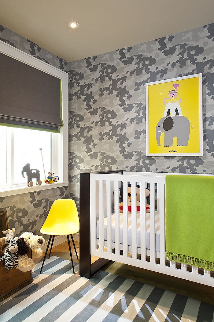 Gorgeous contemporary nursery in gray and white