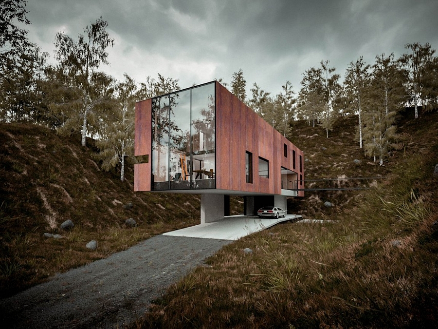 Gorgeous modern home built on a disused quarry