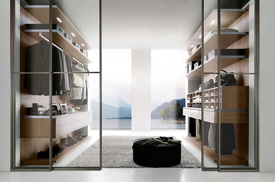 Gorgeous organized walk-in wardrobe serves all your needs