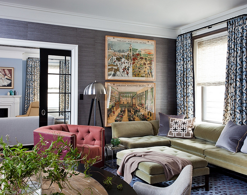 20 Living Rooms with the Textural Beauty of Grasscloth