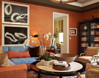 20 Living Rooms with the Textural Beauty of Grasscloth