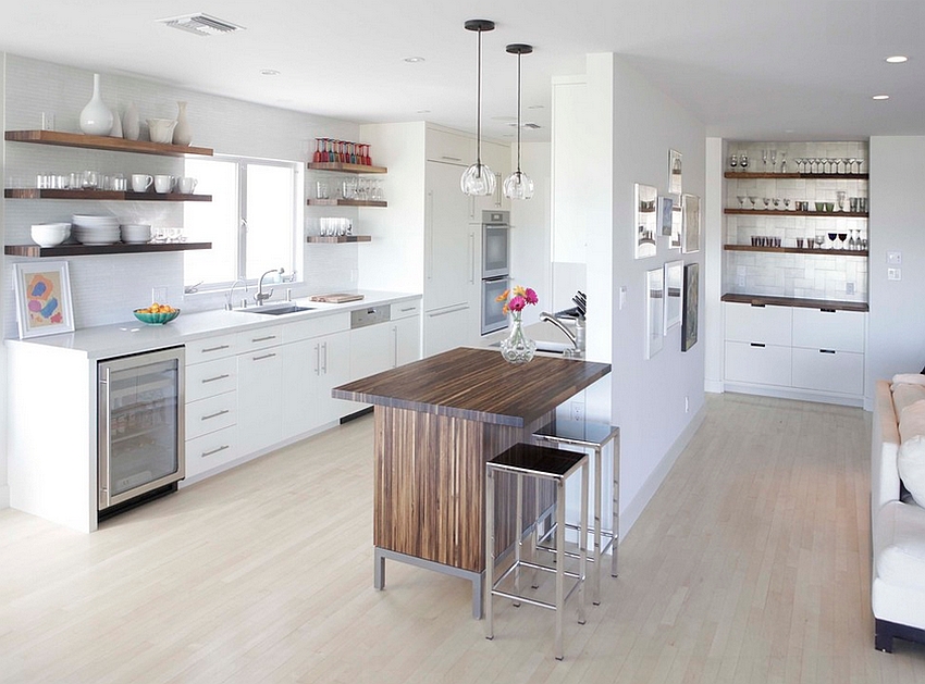 modern small kitchen island with seating