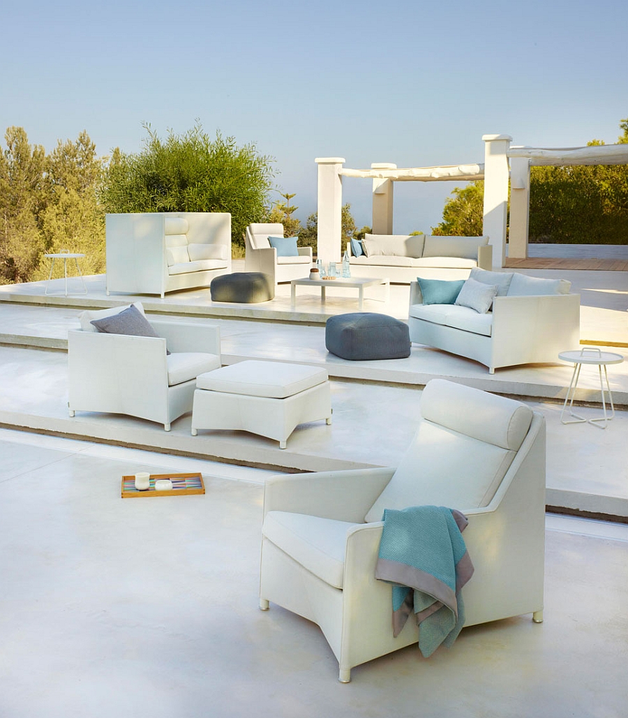 Luxurious Daimond outdoor seating collection in white