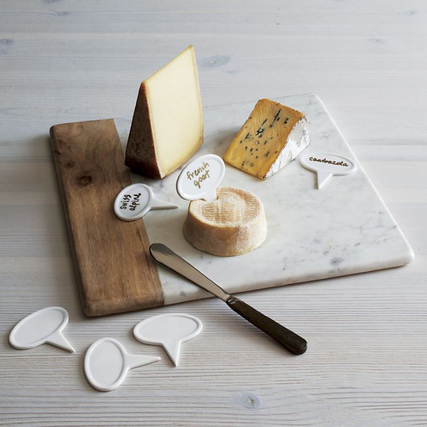 Marble and wood cheese platter from Crate & Barrel