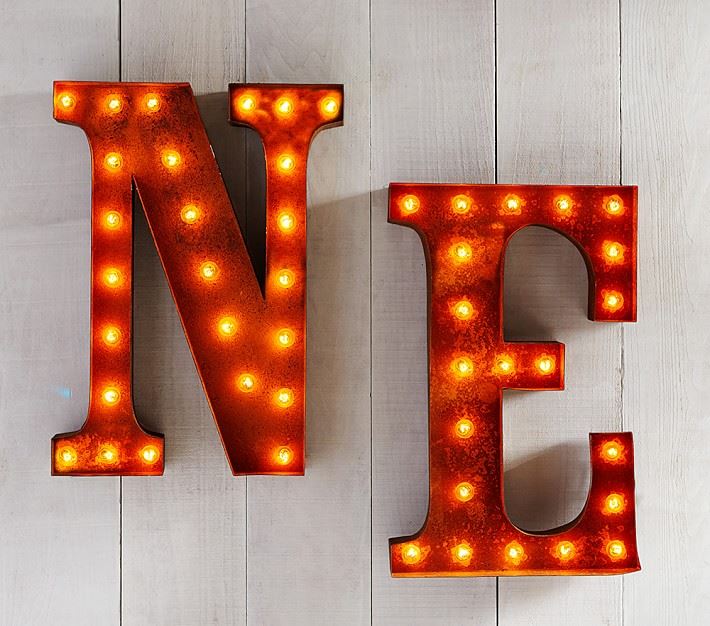 Marquee letters for a child's room