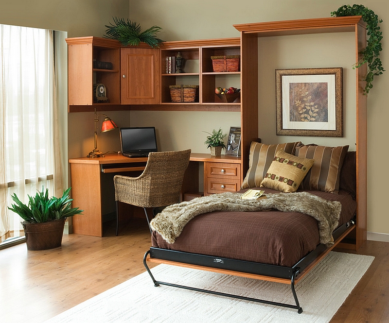 Murphy bed allows you to switch between bedroom and home office with ease [Design: Tailored Living]