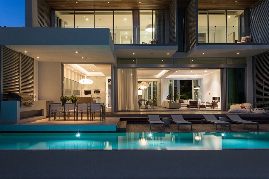 Refreshing pool area and deck space of the Peribere Residence