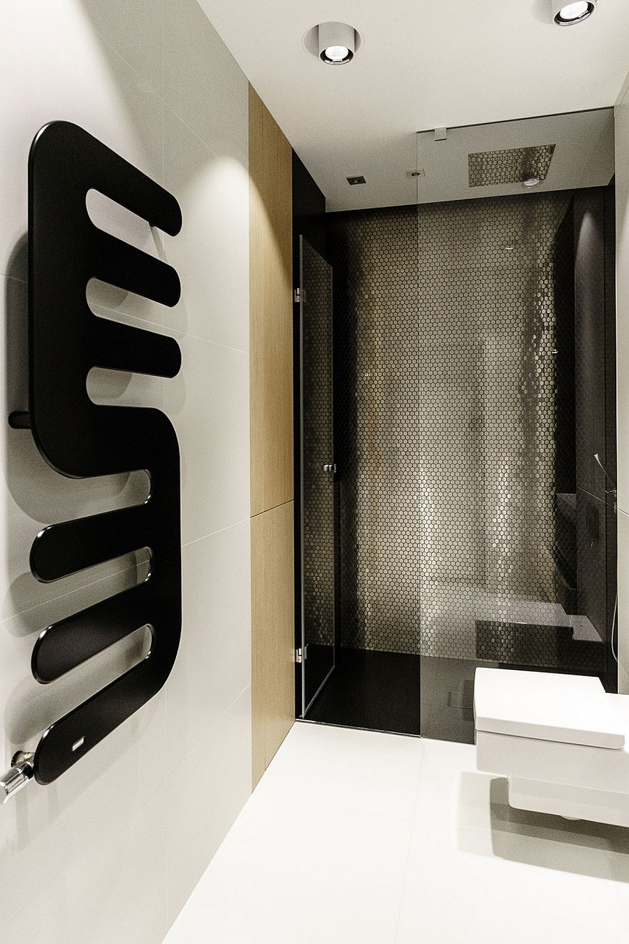 Sleek and glamorous modern bathroom design