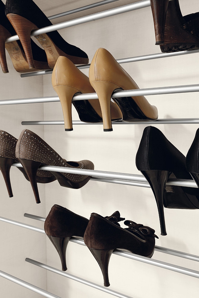 Sleek shoe racks to complete your walk-in wardrobe