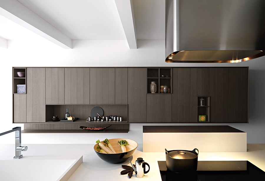 Sophisticated modern kitchen in dark tones