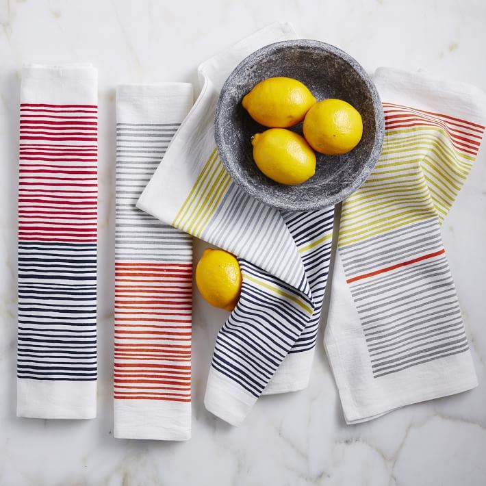 Striped tea towels from West Elm