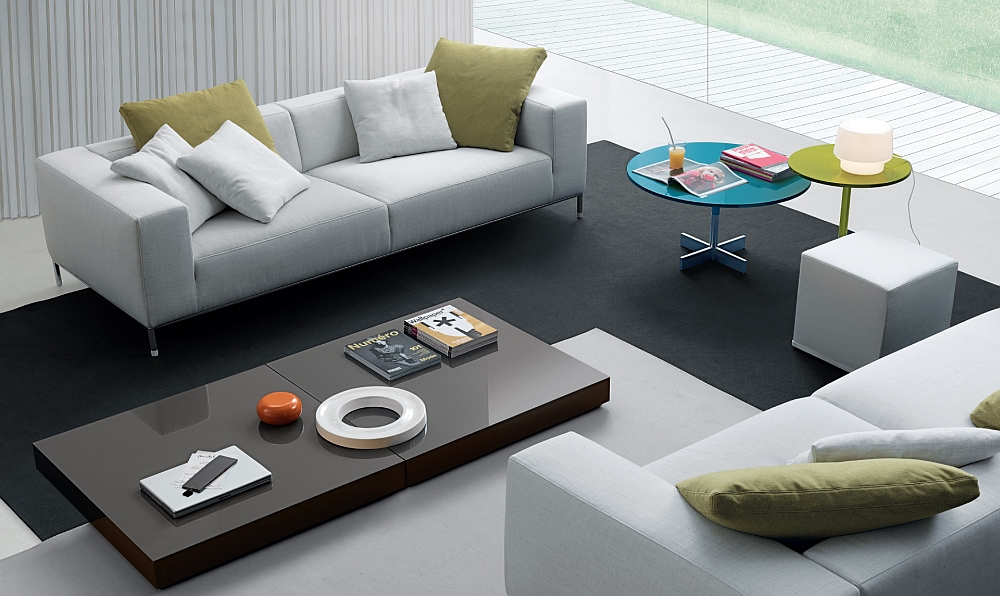 Super sleek coffee table adds to the appeal of the living room