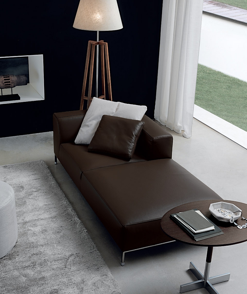 The classic form of the chaise lounge coupled with clean, contemporary design