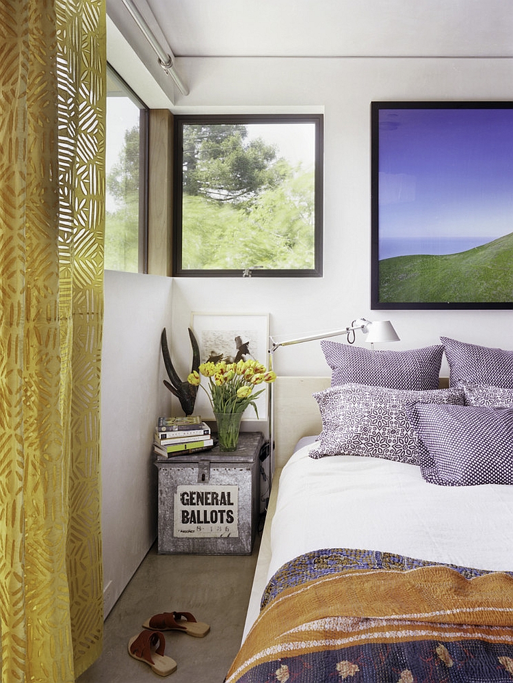 Upcycled metal ballot box used as a trendy nightstand [From: WA Design]