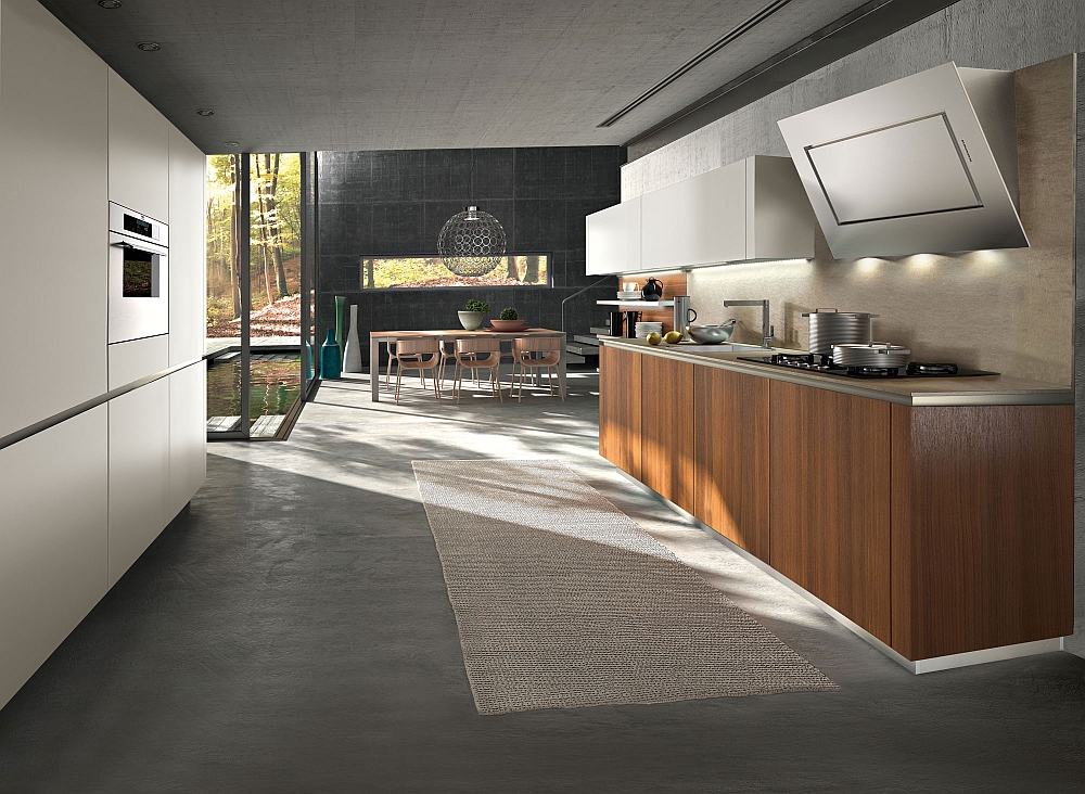 Walnut brings inviting warmth to the minimal kitchen