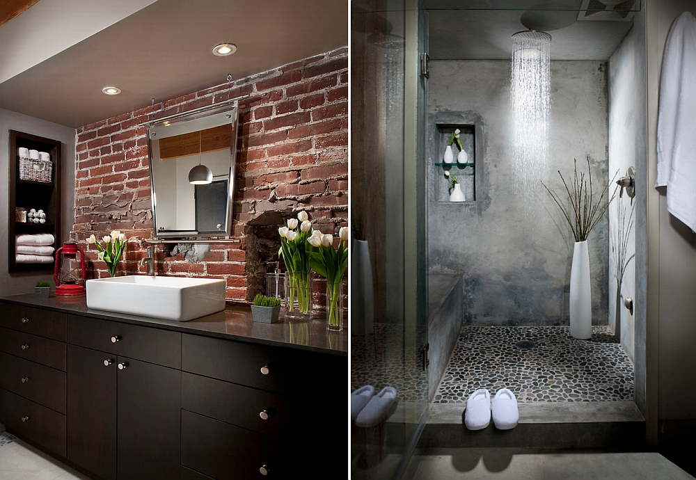 Wonderful use of concrete in the bathroom [Design: Melissa Winn Interiors]