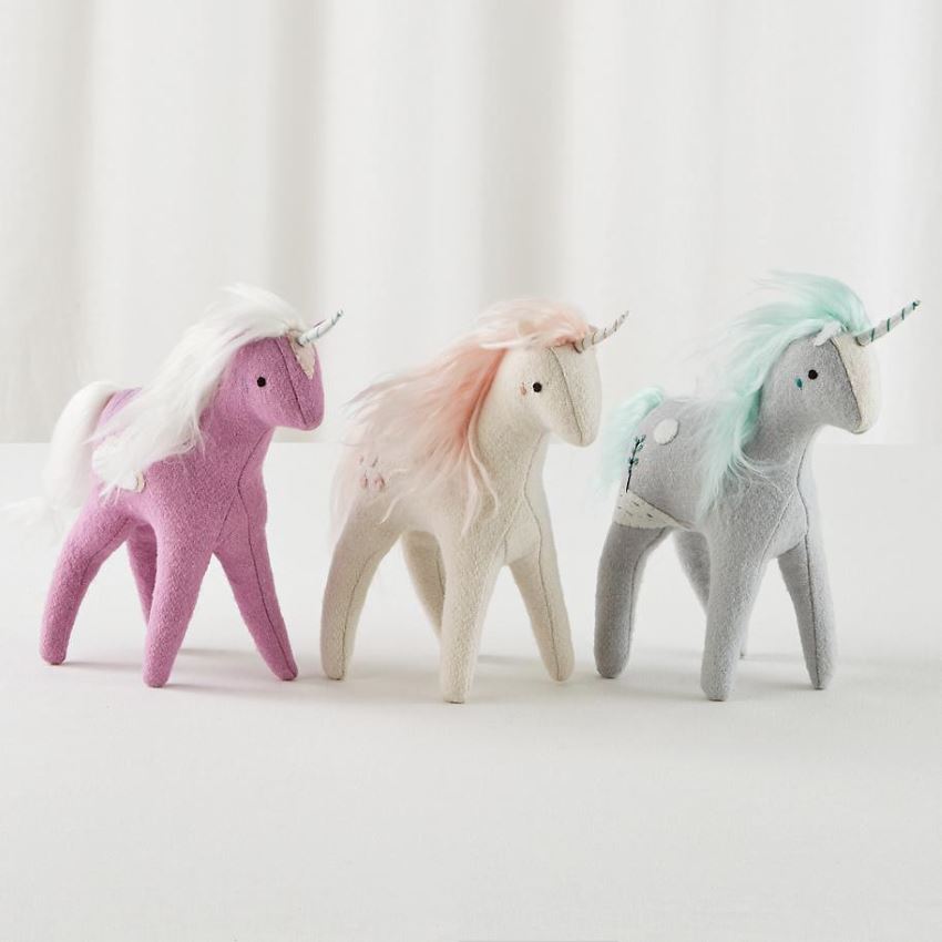 Wool felt unicorns