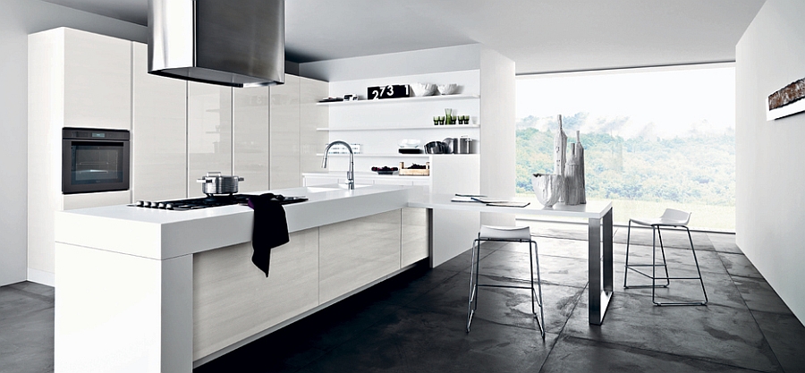 All white kitchen is perfect for those who love a minimal look