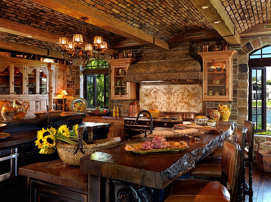 Amazing Mediterranean kitchen transports you into a dreamy, cozy setting! [Design: Robert & Laura Wade]