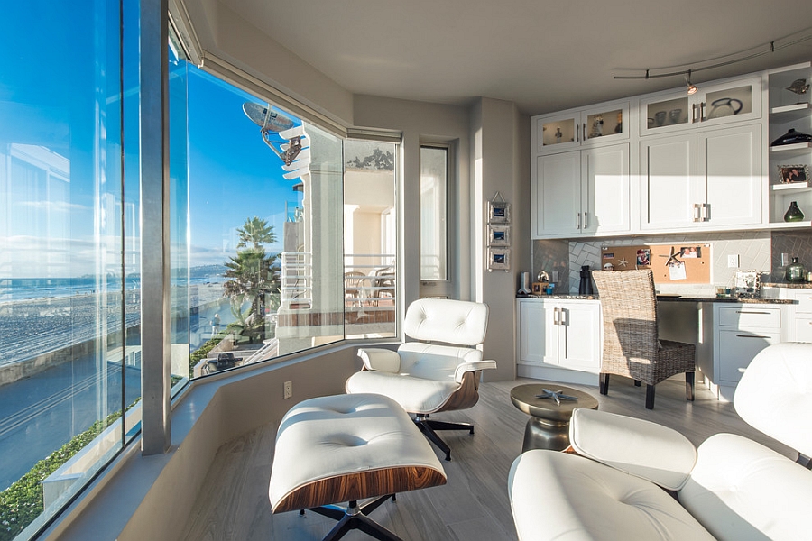 Amazing home office with stunning ocean view [Design: Hochuli Design & Remodeling Team]