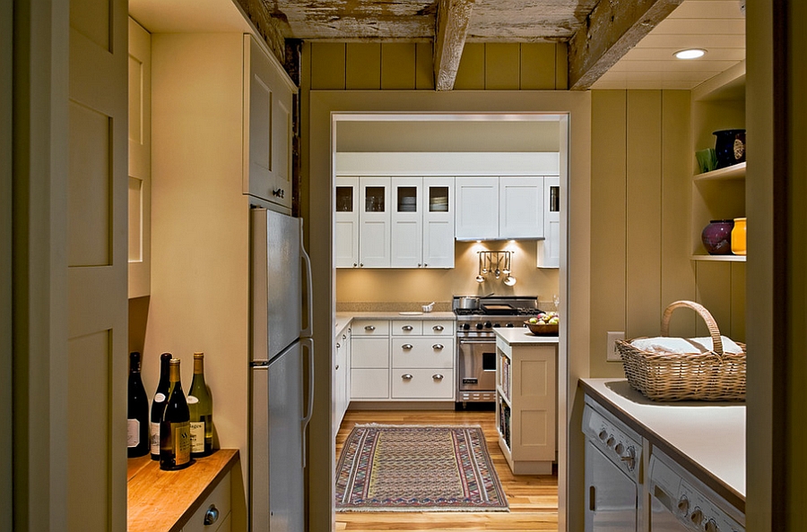 Beautiful combination of pantry and laundry saves up space!