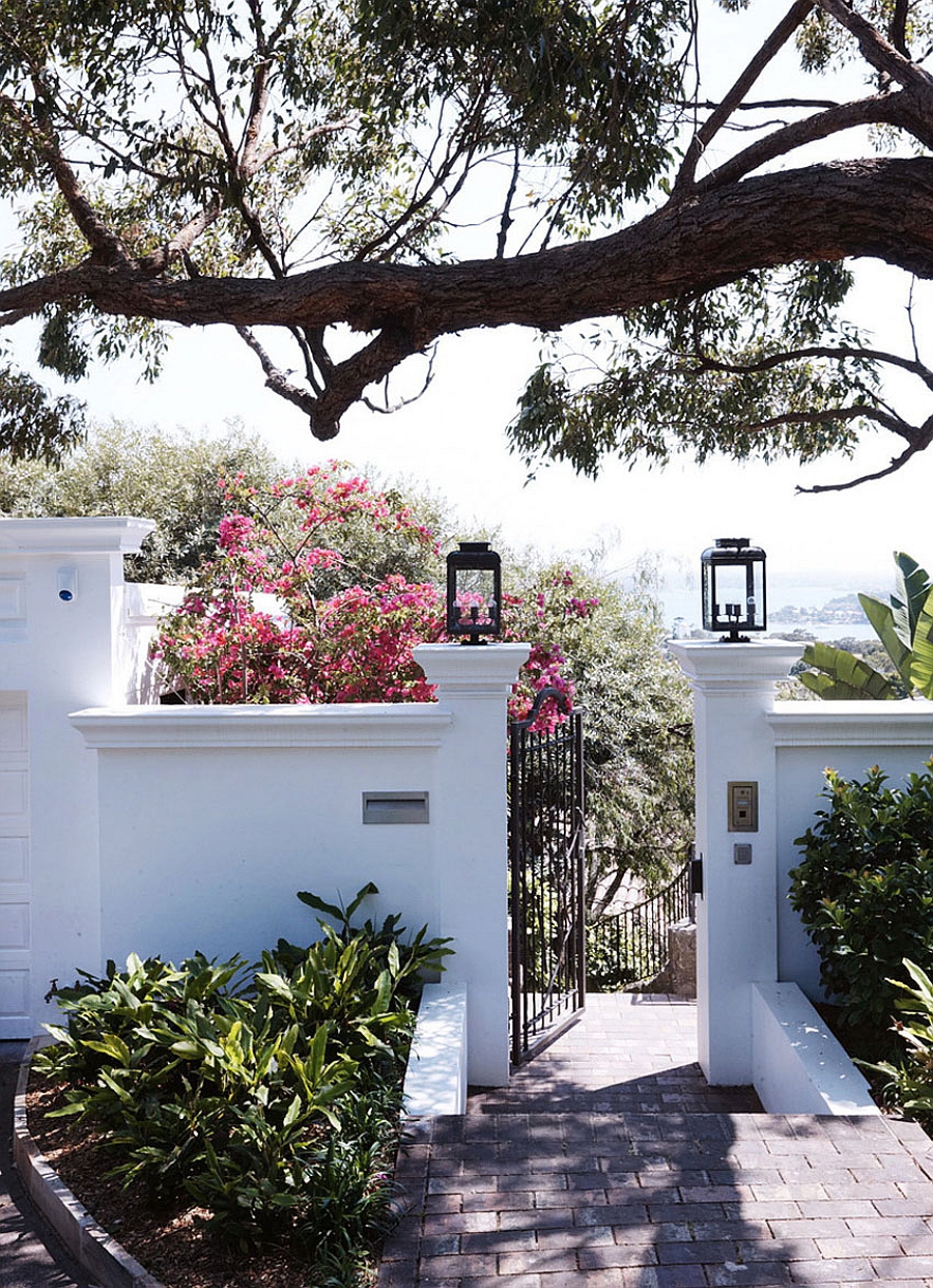 Beautiful entrance of the lovely private residence in Sydney, Australia