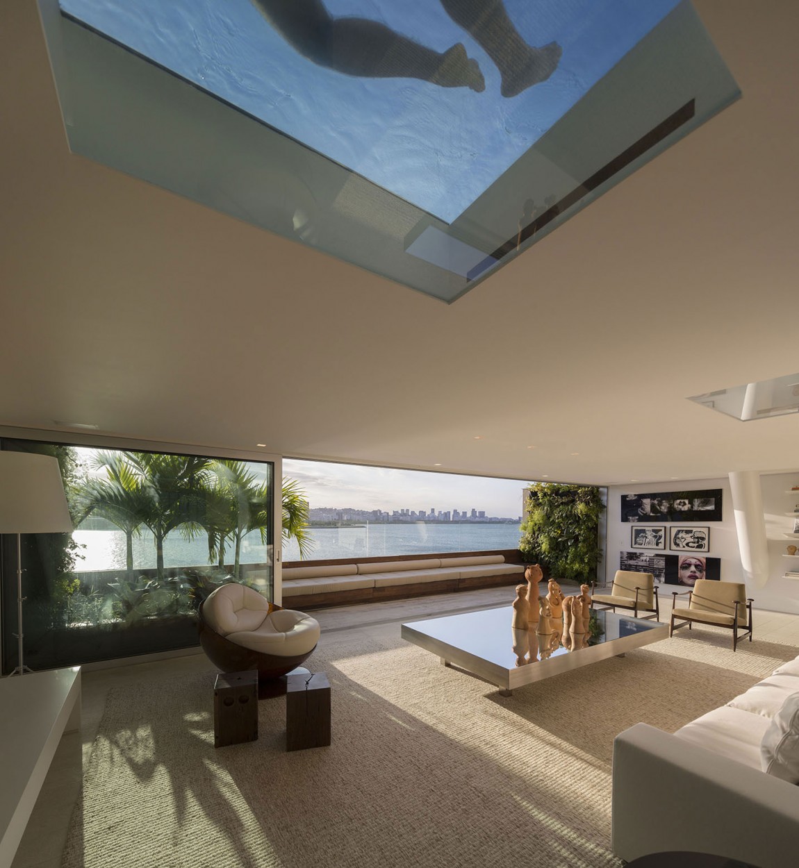 Beautiful ocean views from the elegant living room