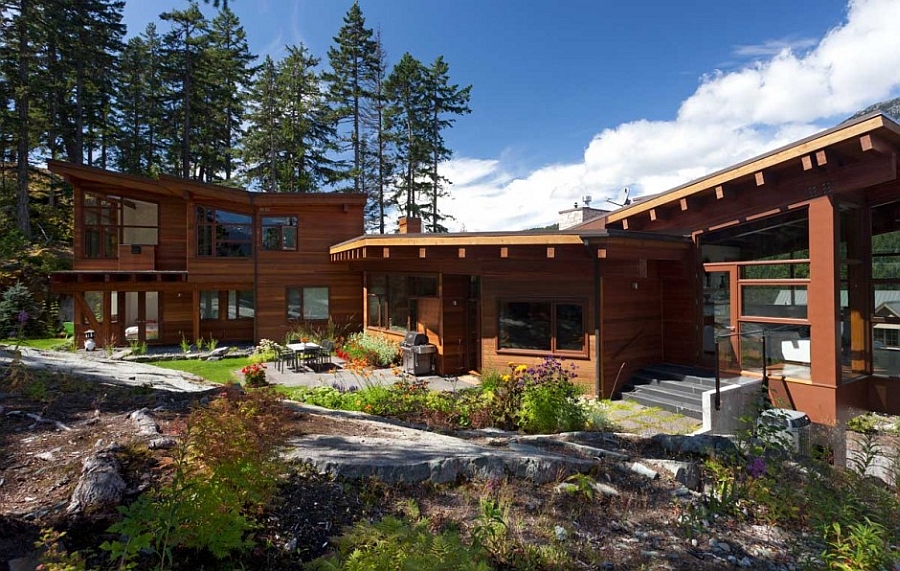 Beautiful wooden exterior of the Canadian Chalet