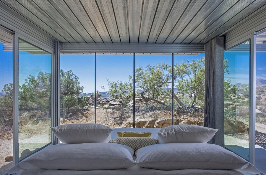 Bedroom with 360 degree view of the landscape outside