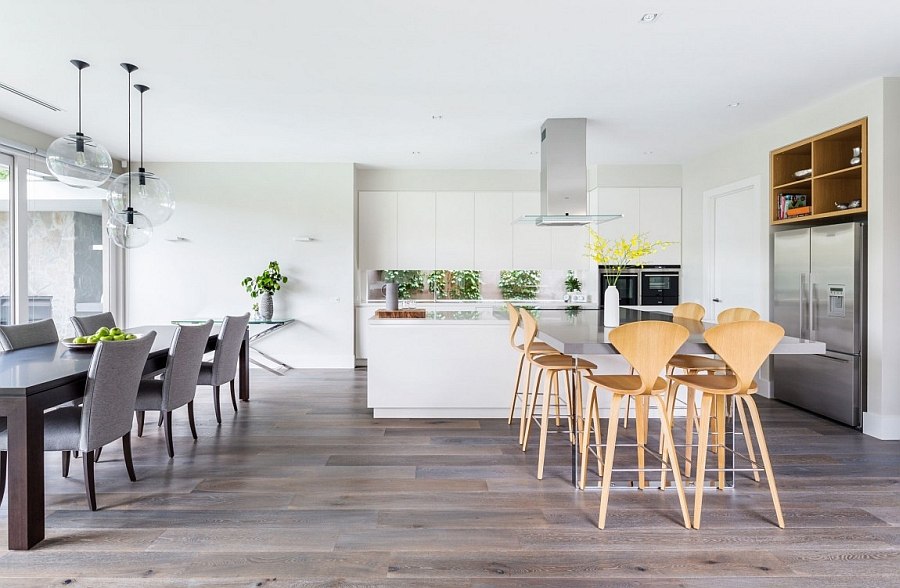 Cherner bar stools add style and elegance to the kitchen