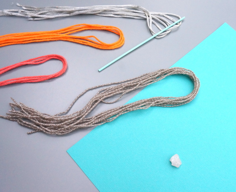 Colorful and neutral yarn for a DIY project