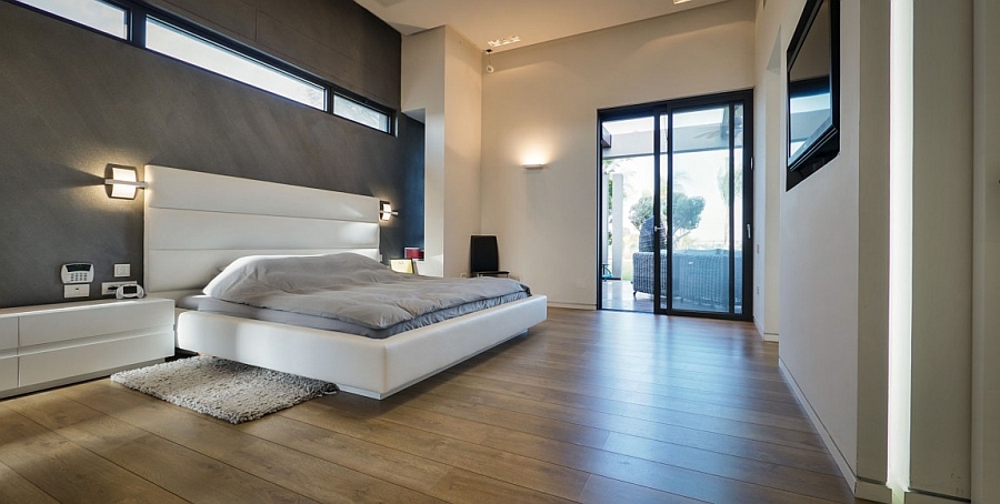 Contemporary bedroom with a sleek, minimal style