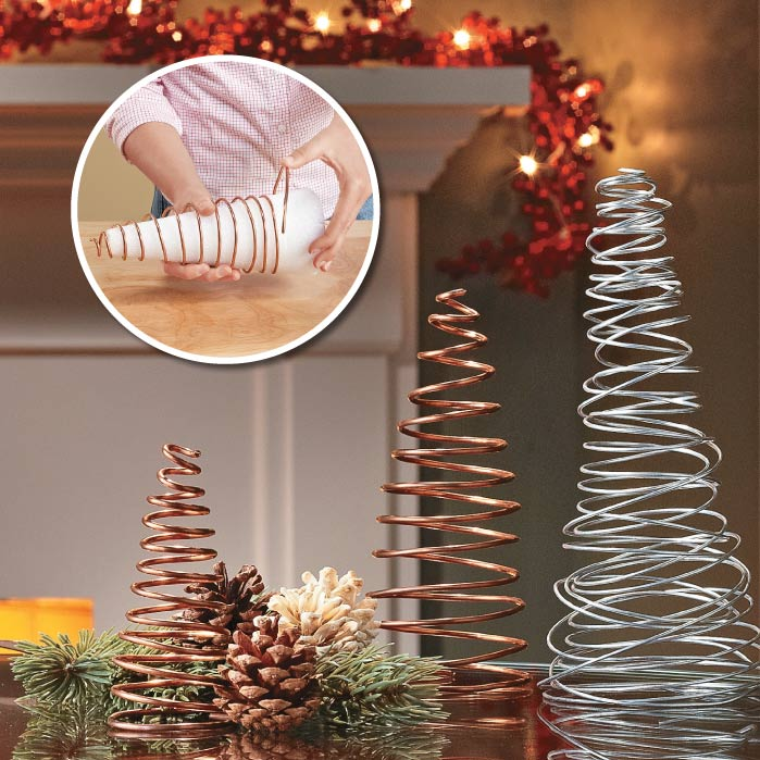 DIY Wire Christmas Trees