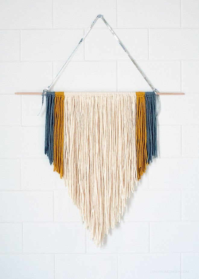 DIY macrame wall hanging