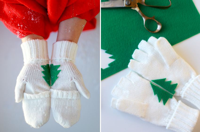 Easy DIY tree mittens