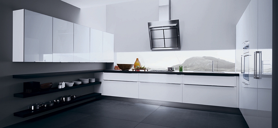 Fabulous use of black and white in the contemporary kitchen