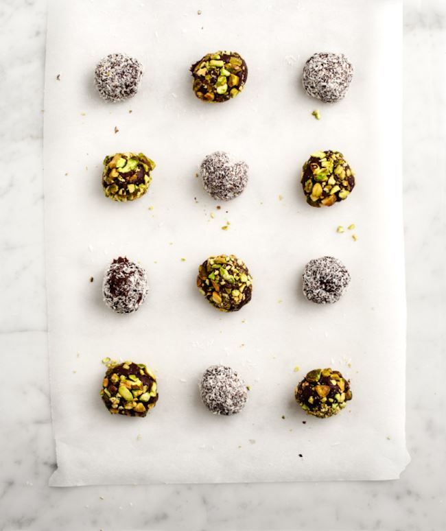 Festive holiday truffles