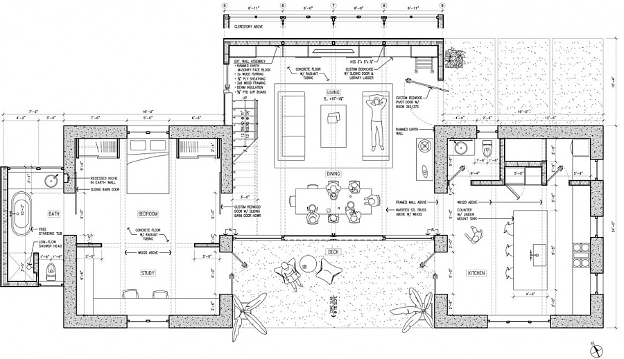 Floor plan of the Mountain View Residence in California