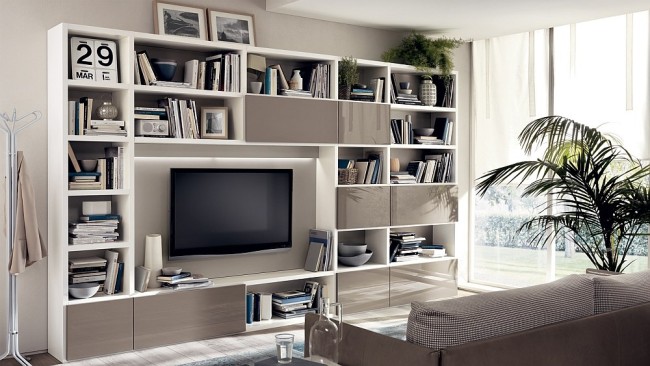 12 Dynamic Living Room Compositions with Versatile Wall Unit Systems ...